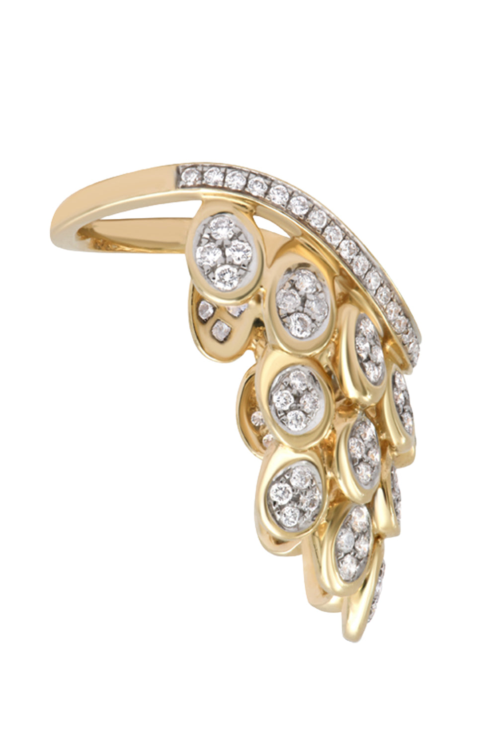 Diamond Full Pave Blossom Ring