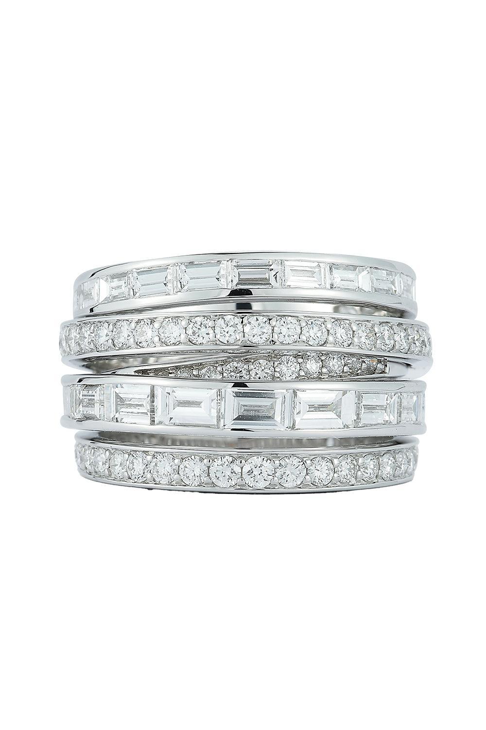 Diamond Mixed Cut Crossover Keynes Ring-WHITE GOLD-8-JEWELRYFINE JEWELRING-WALTERS FAITH