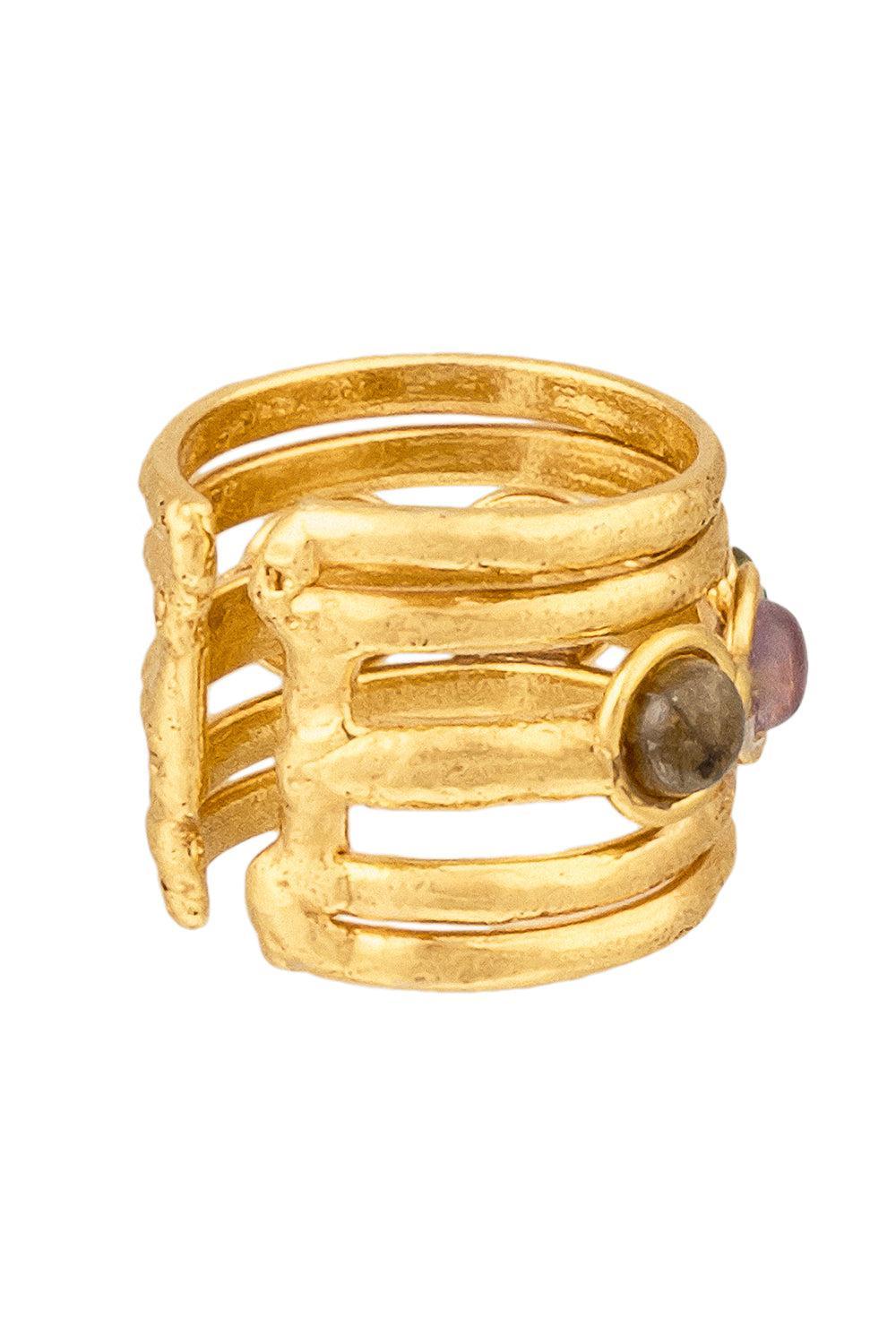 Multi Stone Olympe Ring-YELLOW-7.25-JEWELRYBOUTIQUERING-SYLVIA TOLEDANO