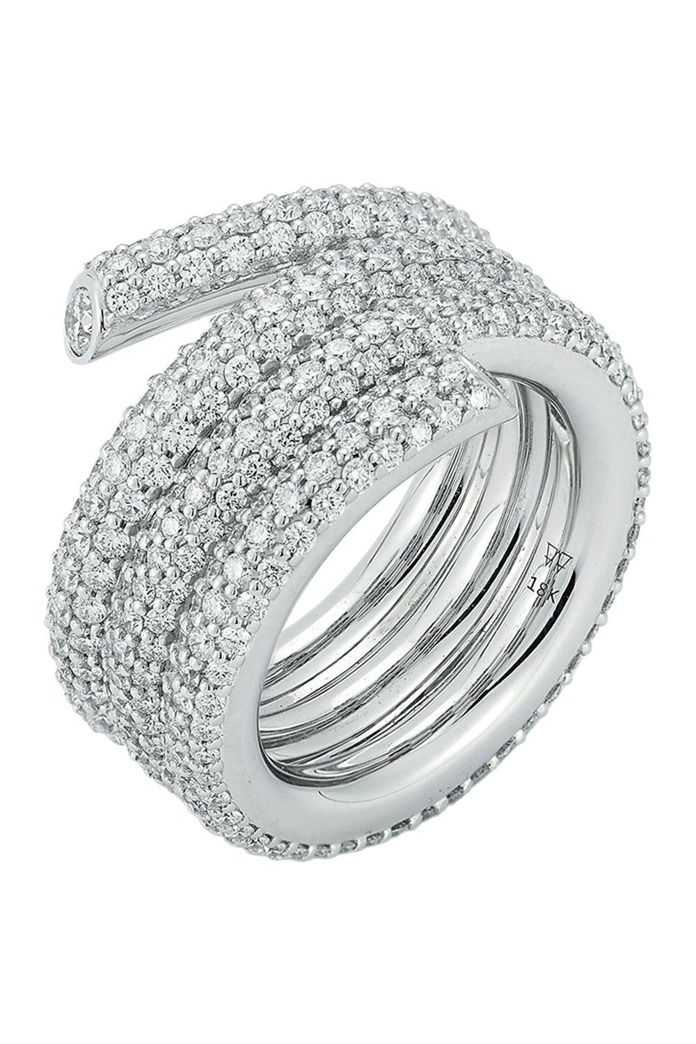 Diamond End Triple Row Thoby Spiral Ring-WHITE GOLD-7-JEWELRYFINE JEWELRING-WALTERS FAITH