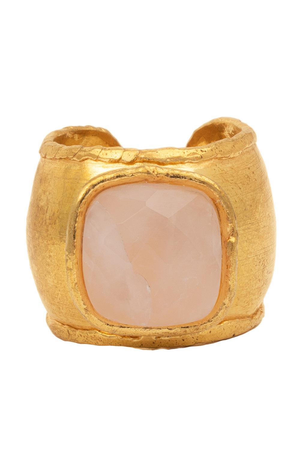 Pink Quartz Mirage Ring-YELLOW-7.25-JEWELRYBOUTIQUERING-SYLVIA TOLEDANO