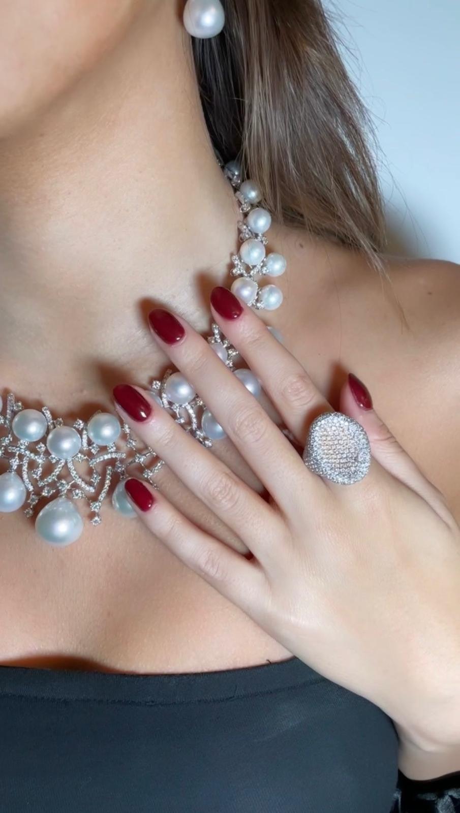 Diamond Shield Ring-WHITE GOLD-7-JEWELRYFINE JEWELRING-ANDREOLI