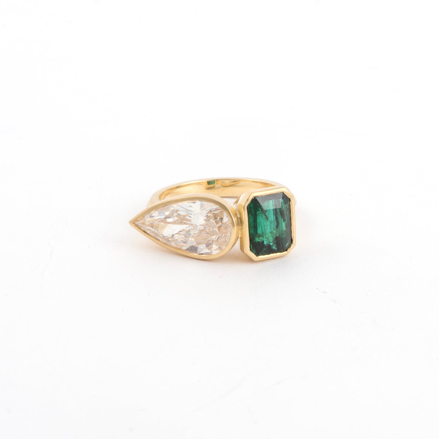 Zambian Emerald Diamond Ring-YELLOW GOLD-7-JEWELRYFINE JEWELRING-SYLVA & CIE
