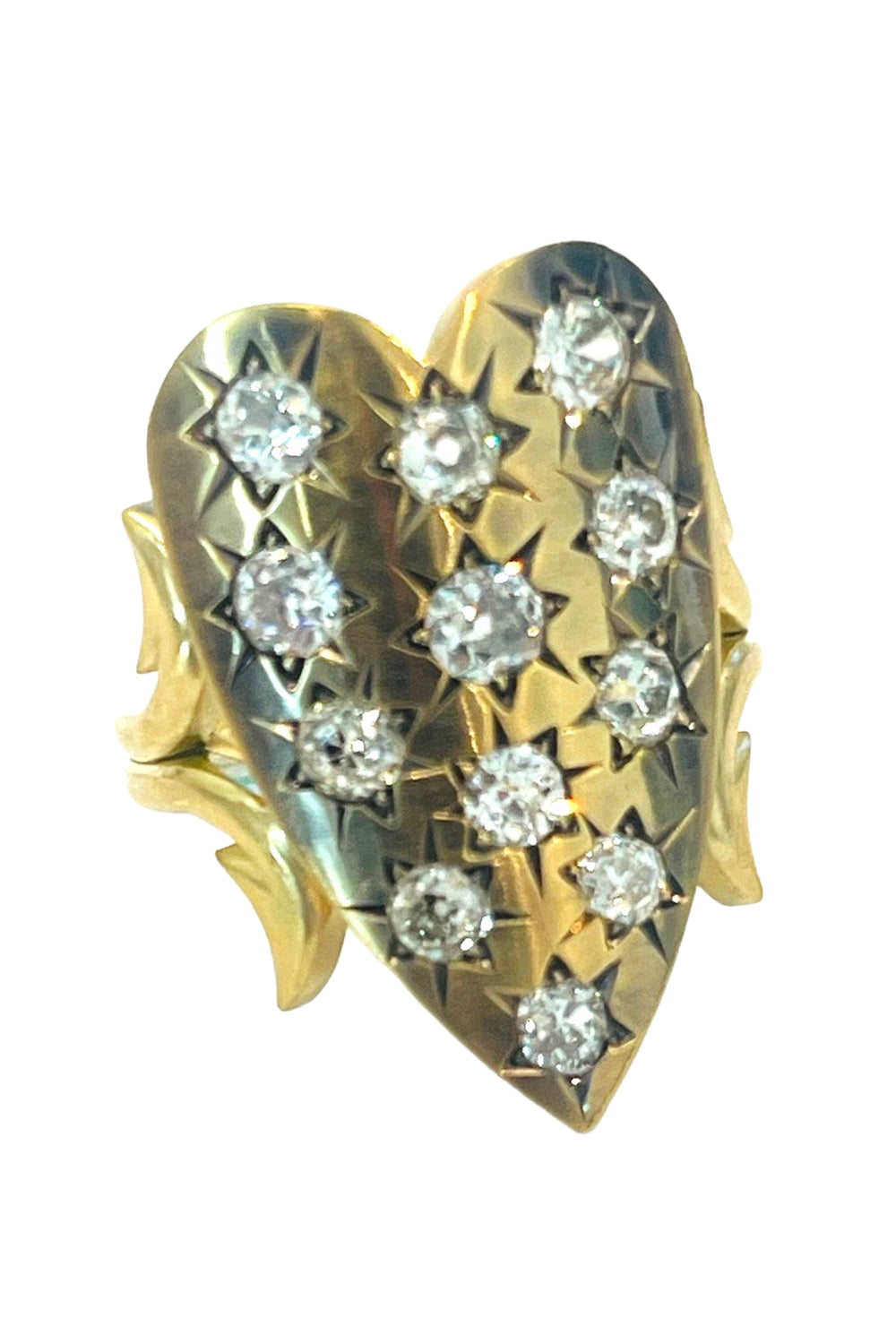 Diamond Twinkle Heart Ten Table Ring