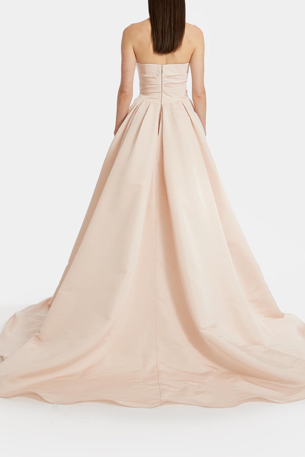 Draped Faille Gown-BLUSH-6-CLOTHINGDRESSGOWN-PAMELLA ROLAND