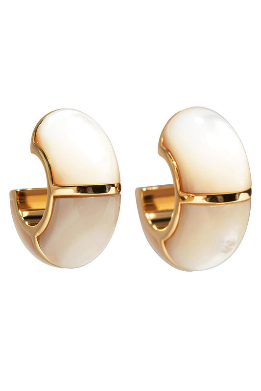 Pearl Zellige Hoop Earrings-WHITE-JEWELRYBOUTIQUEEARRING-LIZZIE FORTUNATO