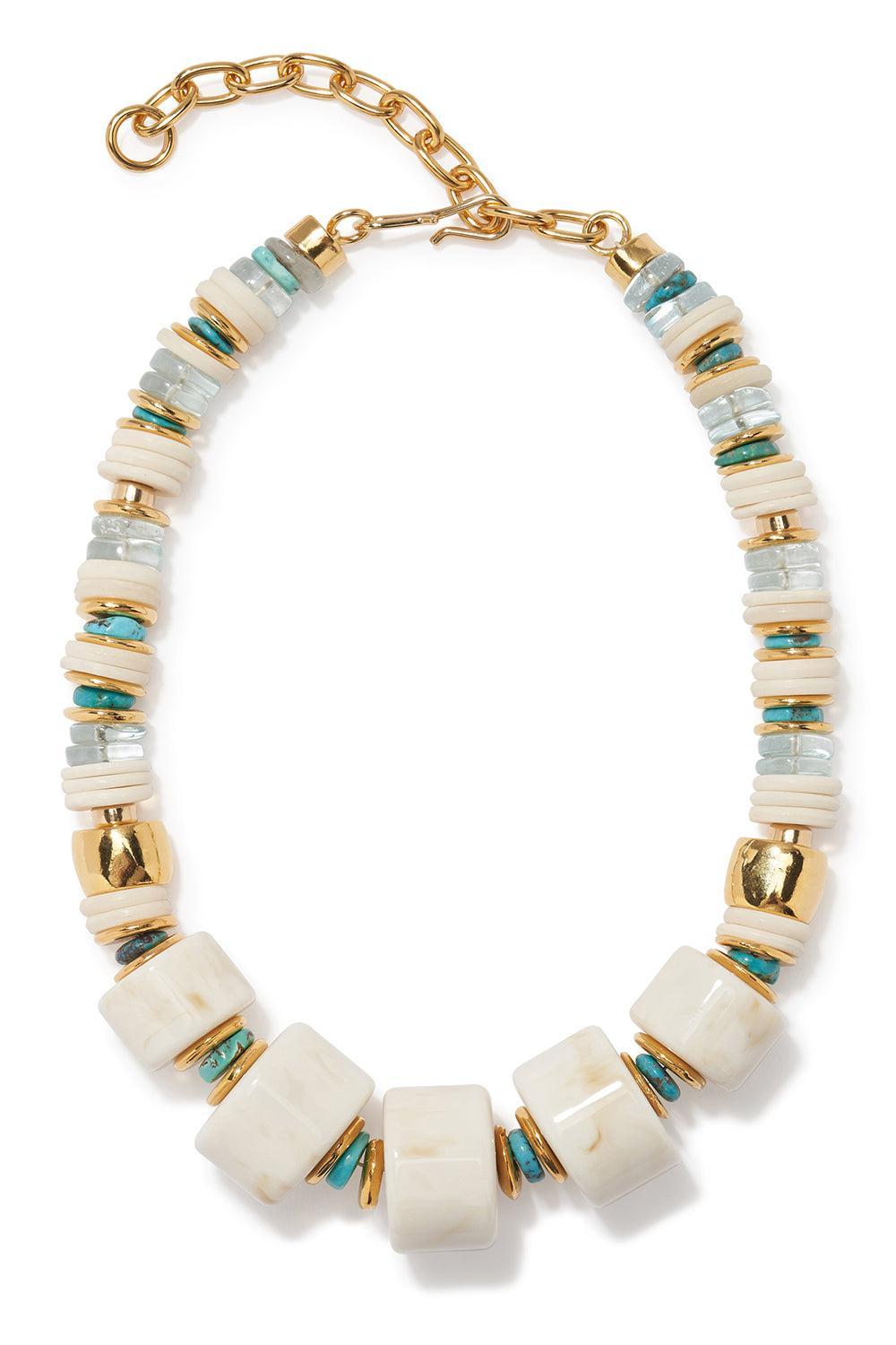 Blanco Granada Necklace-WHITE-JEWELRYBOUTIQUENECKLACE O-LIZZIE FORTUNATO