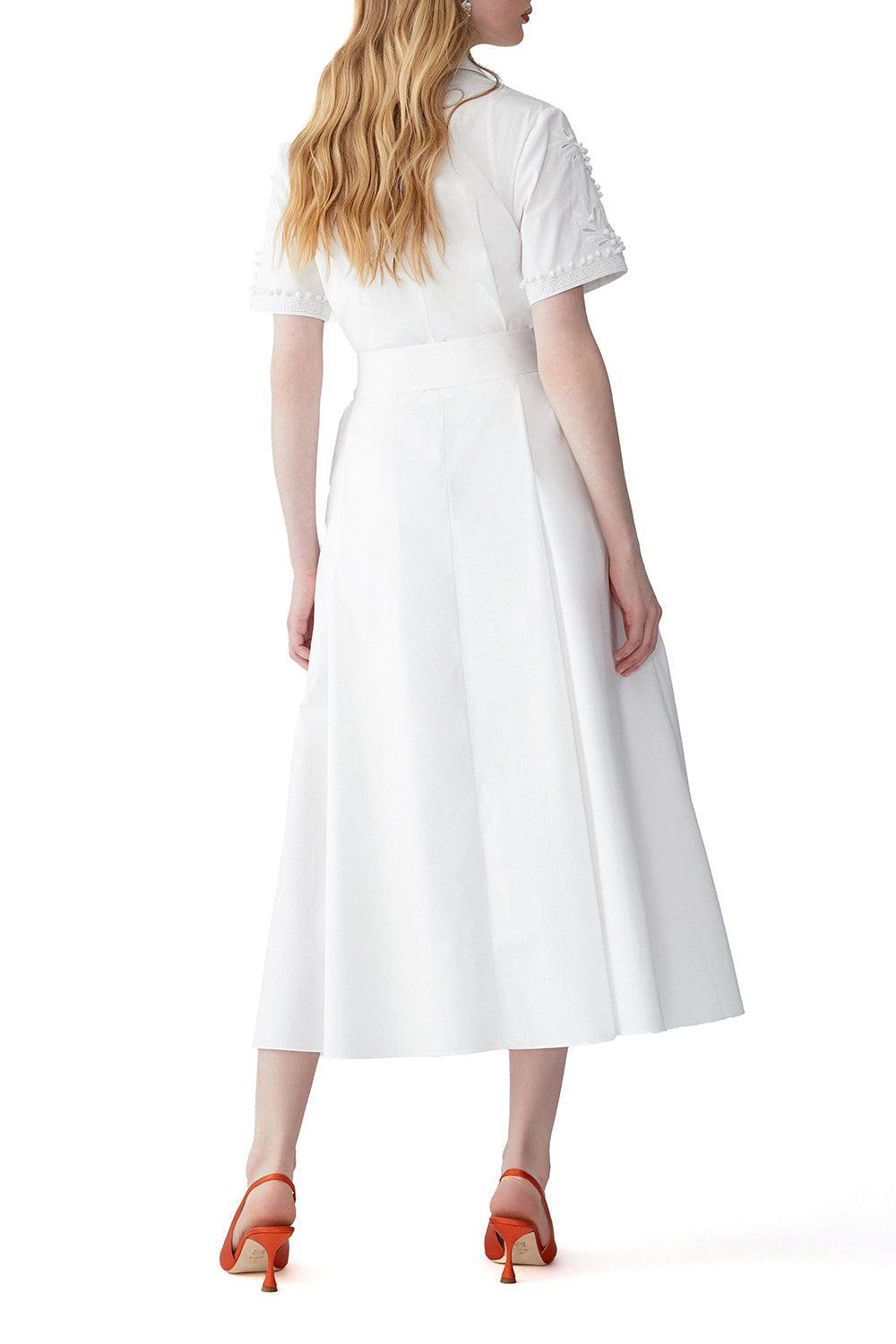 Embroidered Shirt Dress-WHITE-2-CLOTHINGDRESSCASUAL-CAROLINA HERRERA