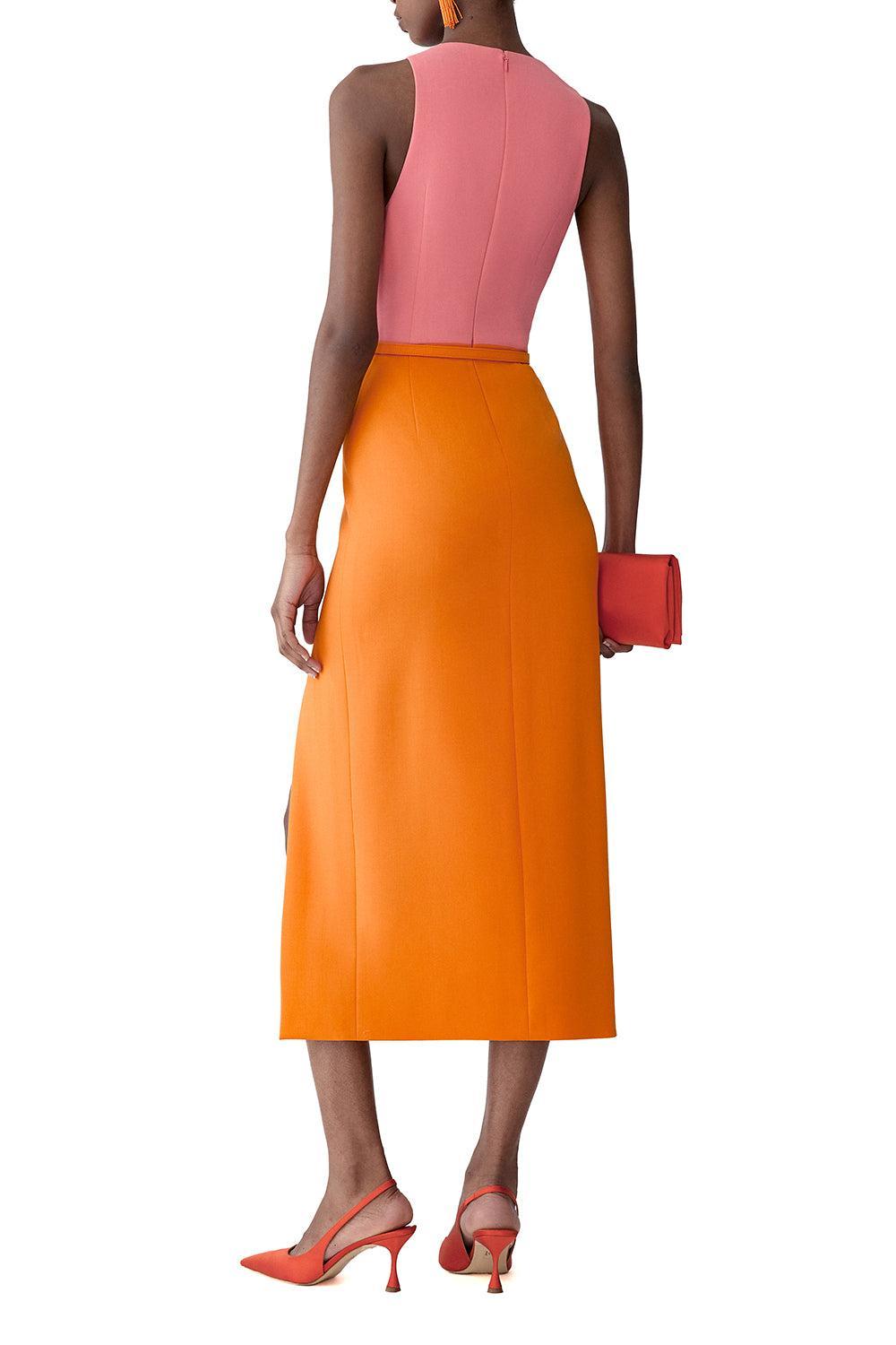 Crewneck Belted Midi Dress-TGRLILML-2-CLOTHINGDRESSCASUAL-CAROLINA HERRERA