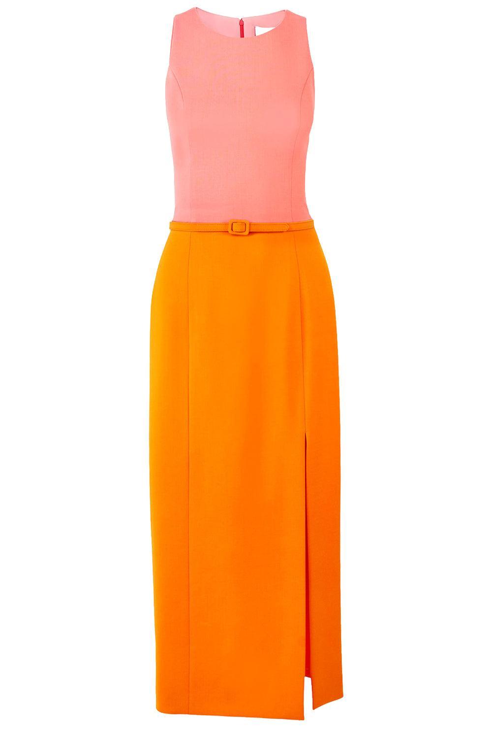 Crewneck Belted Midi Dress-TGRLILML-2-CLOTHINGDRESSCASUAL-CAROLINA HERRERA