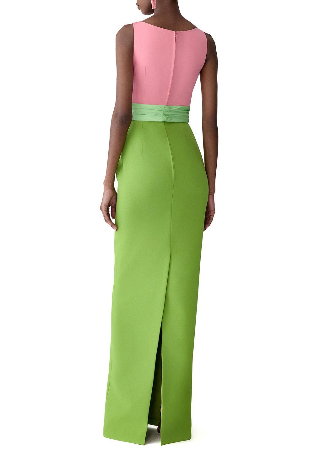 Boat Neck Column Gown-POMELOML-4-CLOTHINGDRESSGOWN-CAROLINA HERRERA