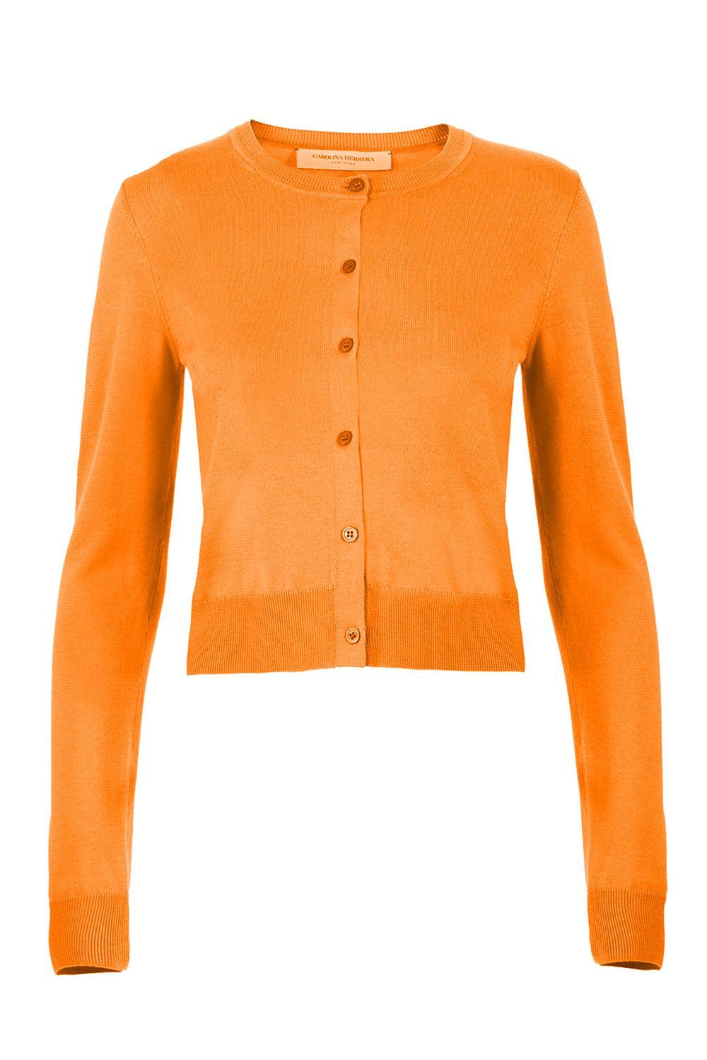 Long Sleeve Cardigan - Sunset-SUNSET-XS-CLOTHINGTOPCARDIGAN-CAROLINA HERRERA