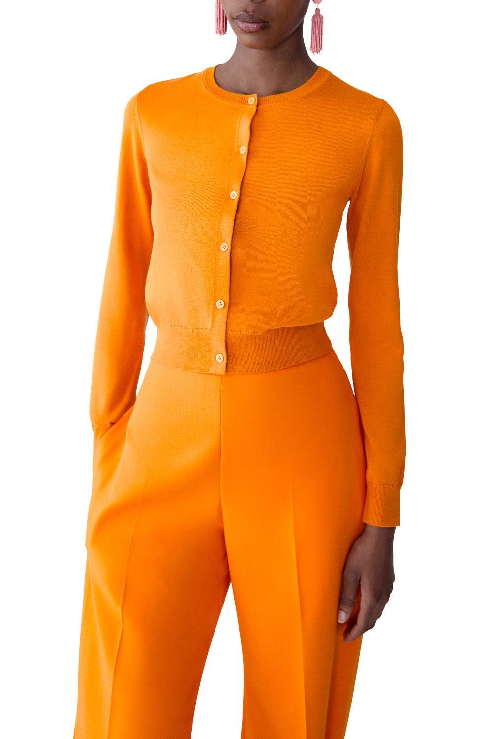 Long Sleeve Cardigan - Sunset-SUNSET-XS-CLOTHINGTOPCARDIGAN-CAROLINA HERRERA
