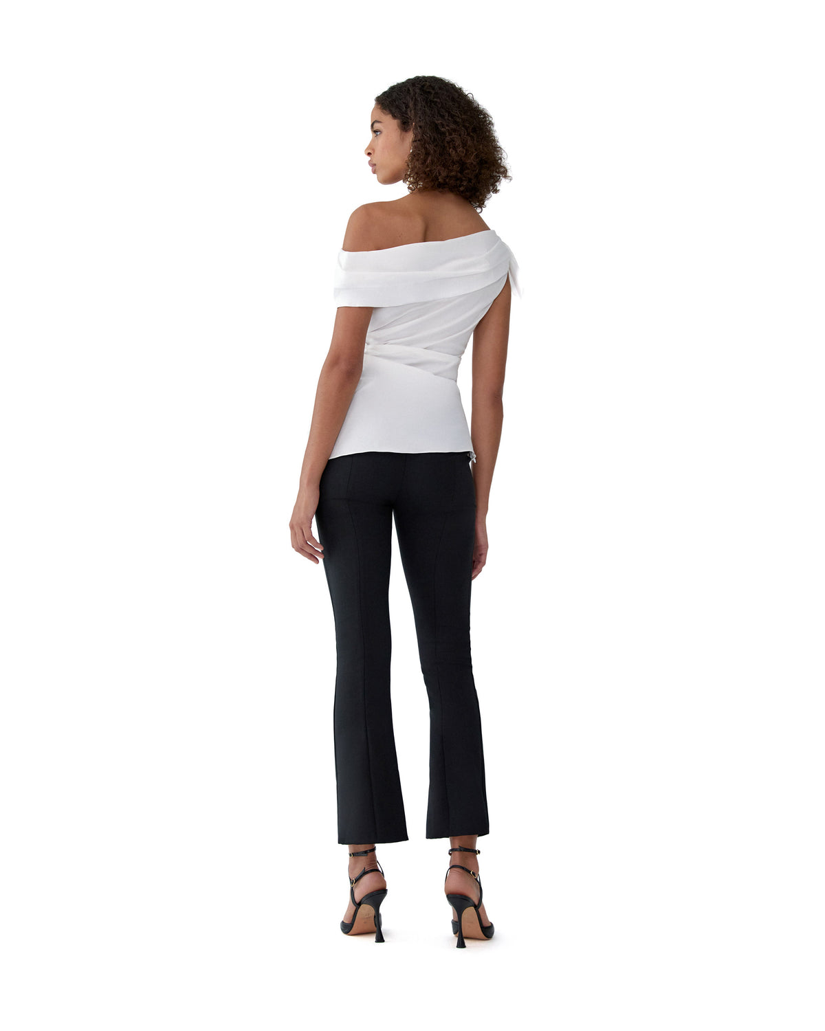 Off the Shoulder Tie Shirt-WHITE-2-CLOTHINGTOPBLOUSE-CAROLINA HERRERA