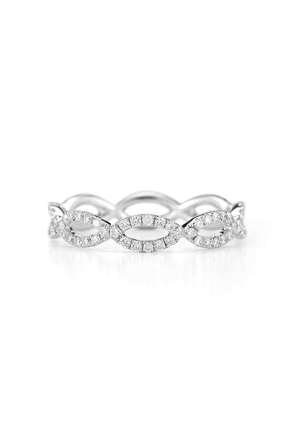 Diamond Sophie Ryan Infinity Ring-WHITE GOLD-6-JEWELRYFINE JEWELRING-DANA REBECCA DESIGNS