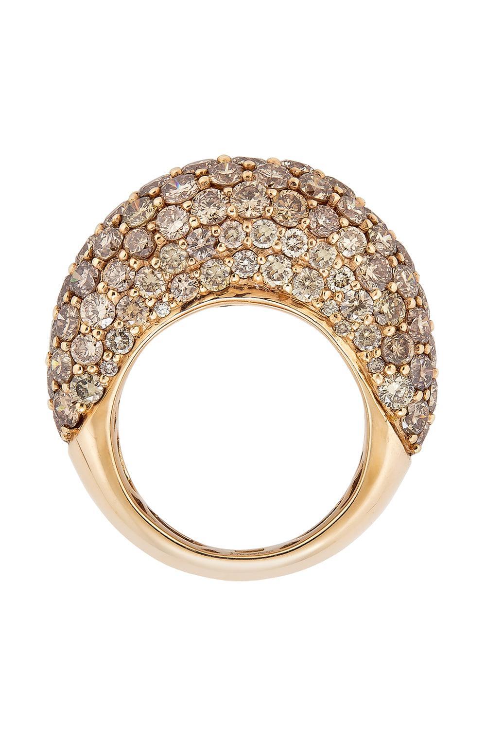Champagne Diamond Dome Ring-ROSE GOLD-6.5-JEWELRYFINE JEWELRING-PIRANESI