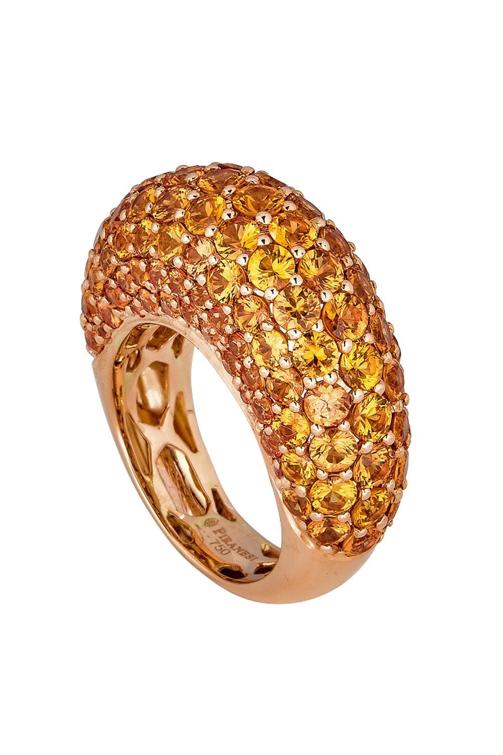 Orange Sapphire Ring-ROSE GOLD-8.75-JEWELRYFINE JEWELRING-PIRANESI