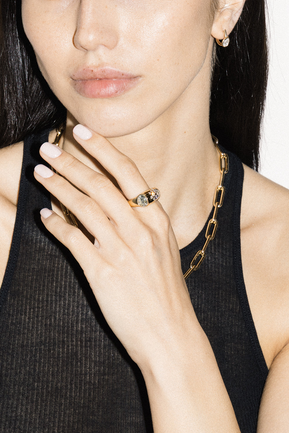 Diamond Cluster Battery Ring