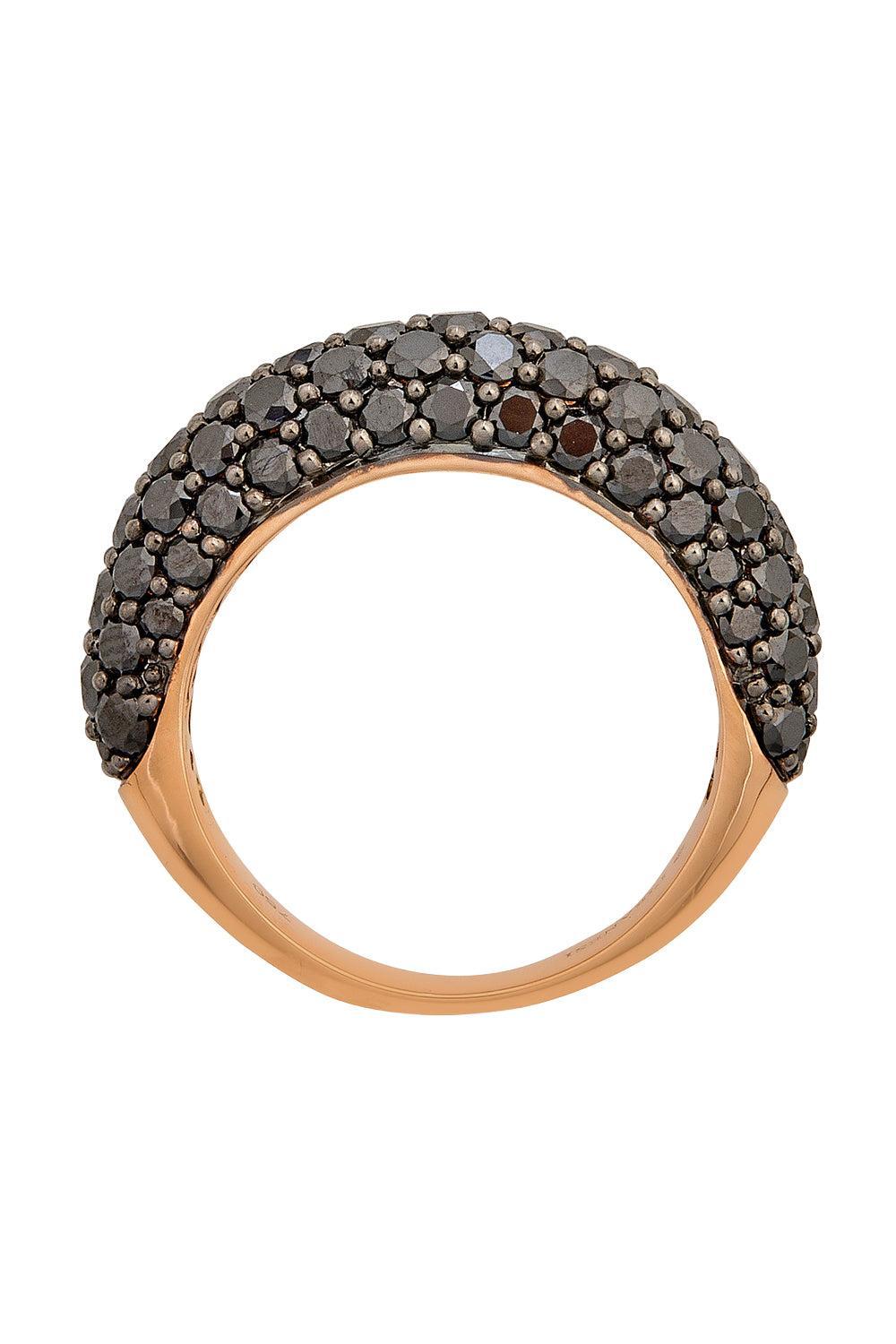 Black Diamond Ring-ROSE GOLD-7.5-JEWELRYFINE JEWELRING-PIRANESI