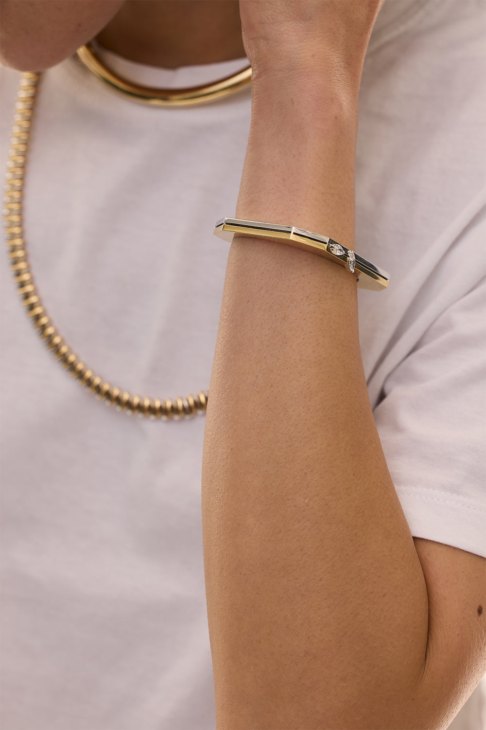 Diamond Marquise Bold Bracelet