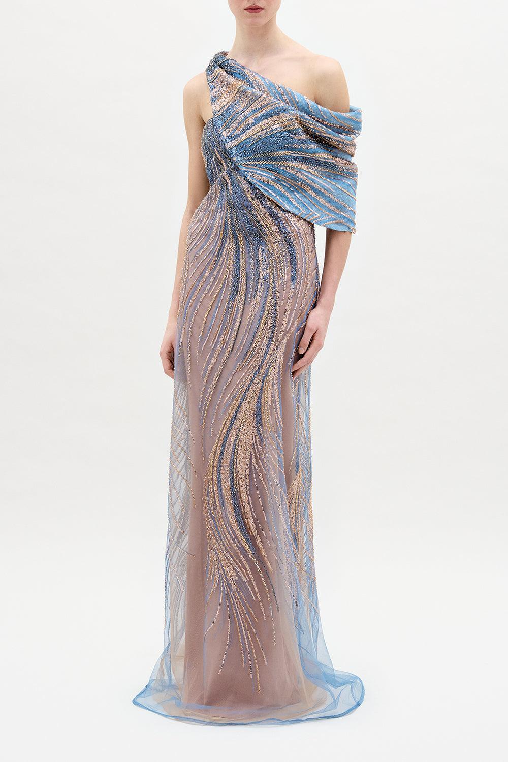 Rayo De Luna Sequin Gown-BLUESHDW-S-CLOTHINGDRESSGOWN-SILVIA TCHERASSI