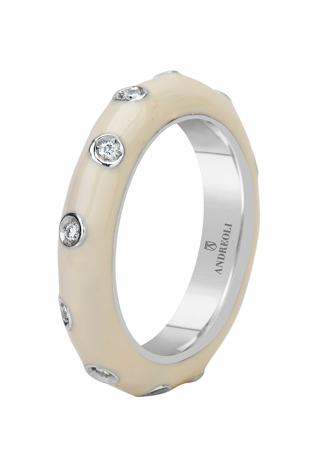 Diamond White Band Ring