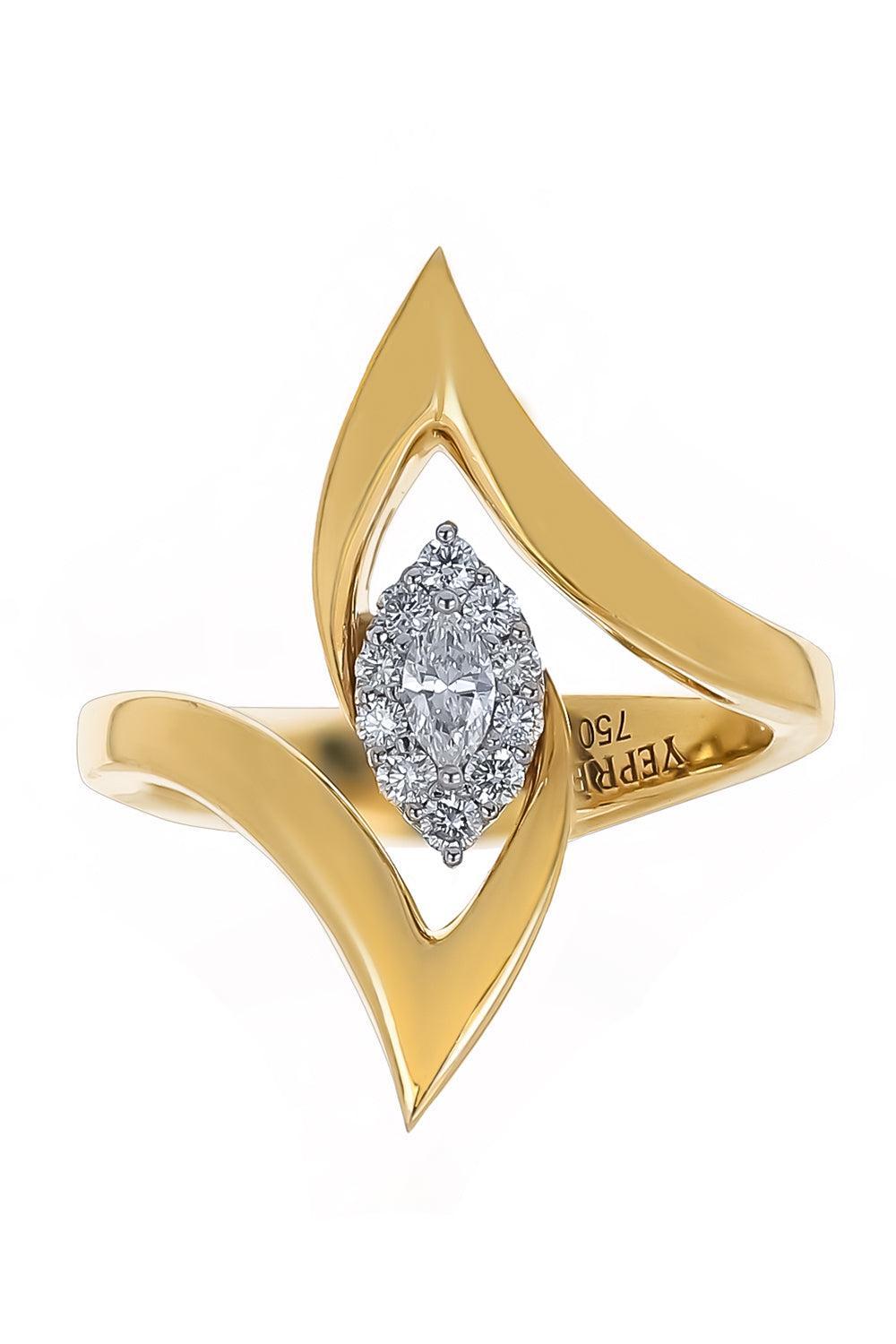 Diamond Marquise Pointed Ring-YELLOW GOLD-6-JEWELRYFINE JEWELRING-YEPREM JEWELLERY