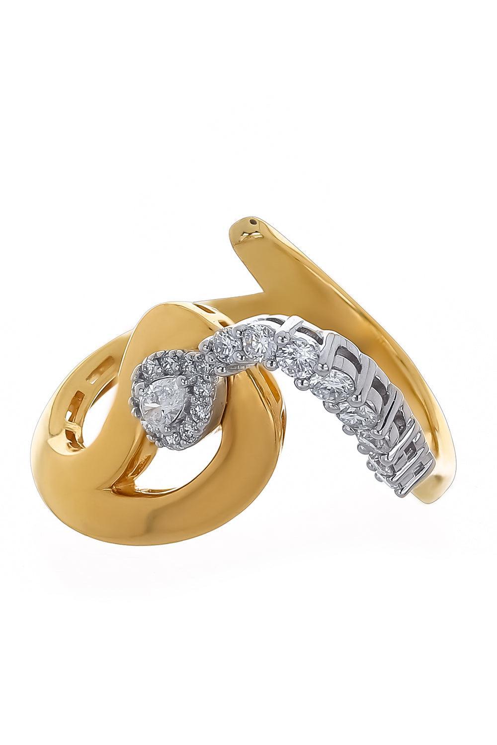 Diamond Loop Ring-YELLOW GOLD-6.75-JEWELRYFINE JEWELRING-YEPREM JEWELLERY