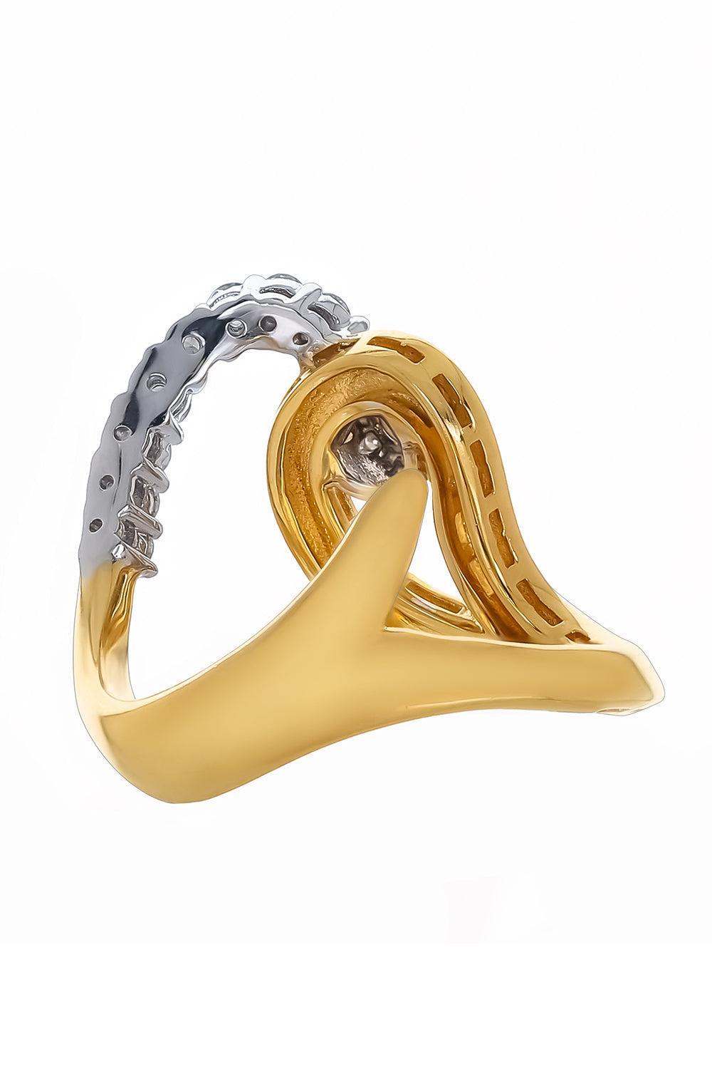 Diamond Loop Ring-YELLOW GOLD-6.75-JEWELRYFINE JEWELRING-YEPREM JEWELLERY