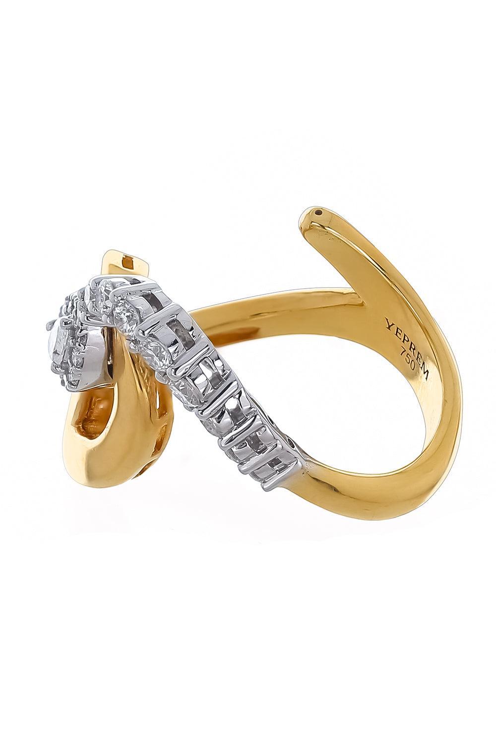 Diamond Loop Ring-YELLOW GOLD-6.75-JEWELRYFINE JEWELRING-YEPREM JEWELLERY