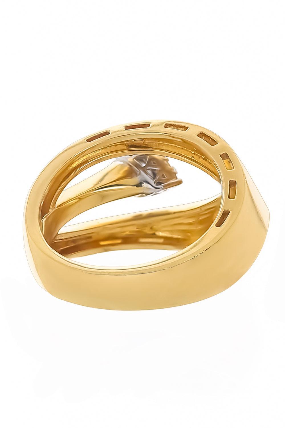 Diamond Floating Wide Band Ring-YELLOW GOLD-6.5-JEWELRYFINE JEWELRING-YEPREM JEWELLERY