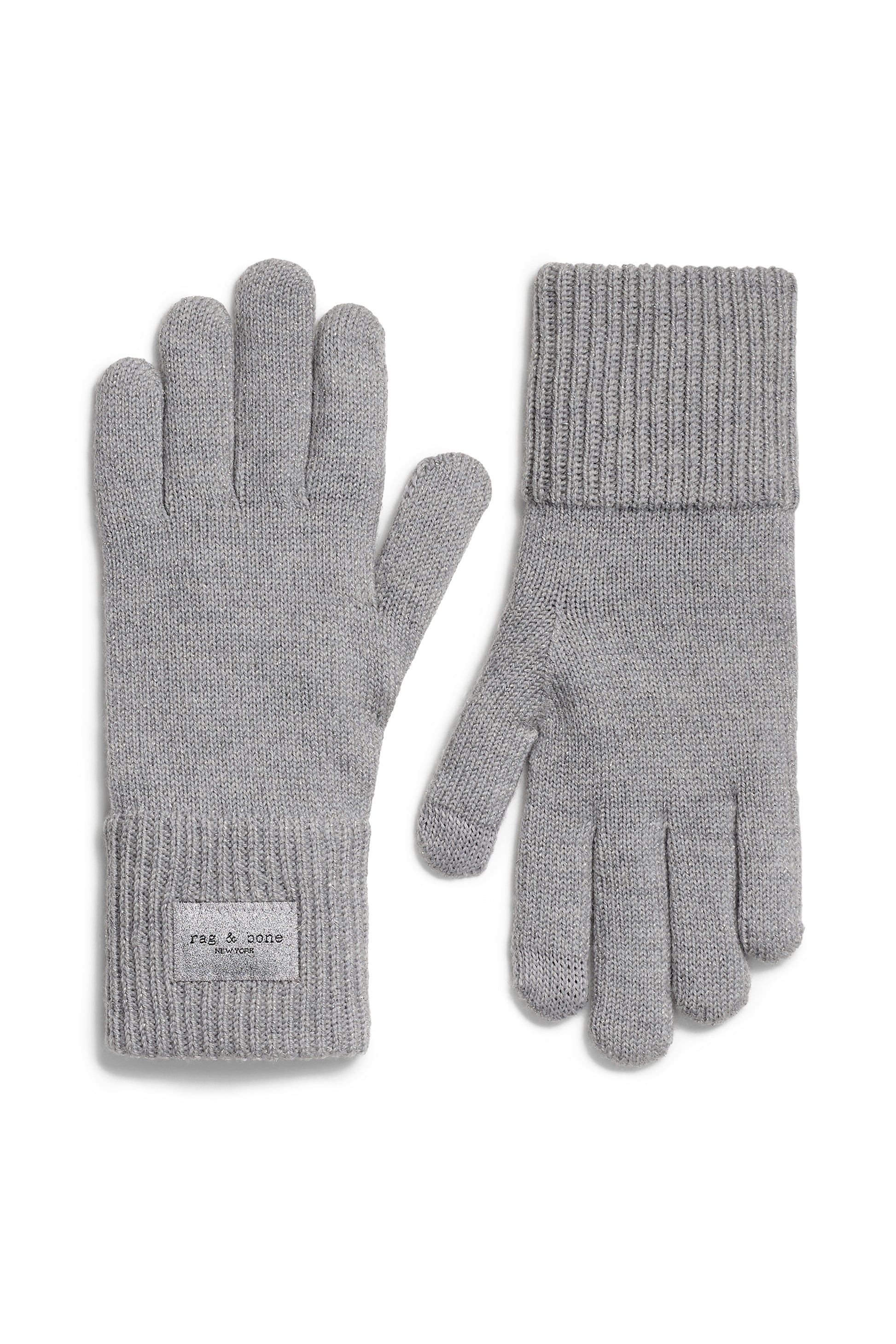 Blake Metallic Gloves - Silver-SILVER-O/S-ACCESSORIEGLOVES-RAG & BONE