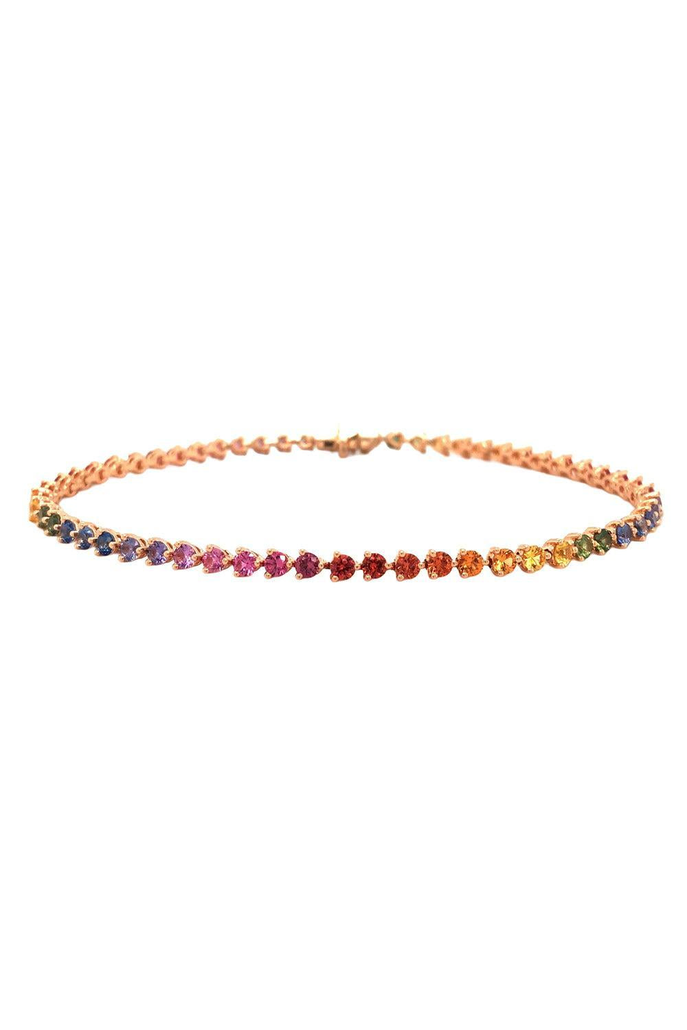 Rainbow Sapphire Tennis Bracelet | LISA NIK – Marissa Collections