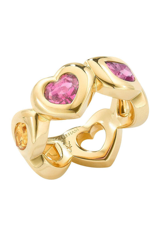 Sapphire Tourmaline Medium Love Is All Around Ring-YELLOW GOLD-6.25-JEWELRYFINE JEWELRING-ROBINSON PELHAM