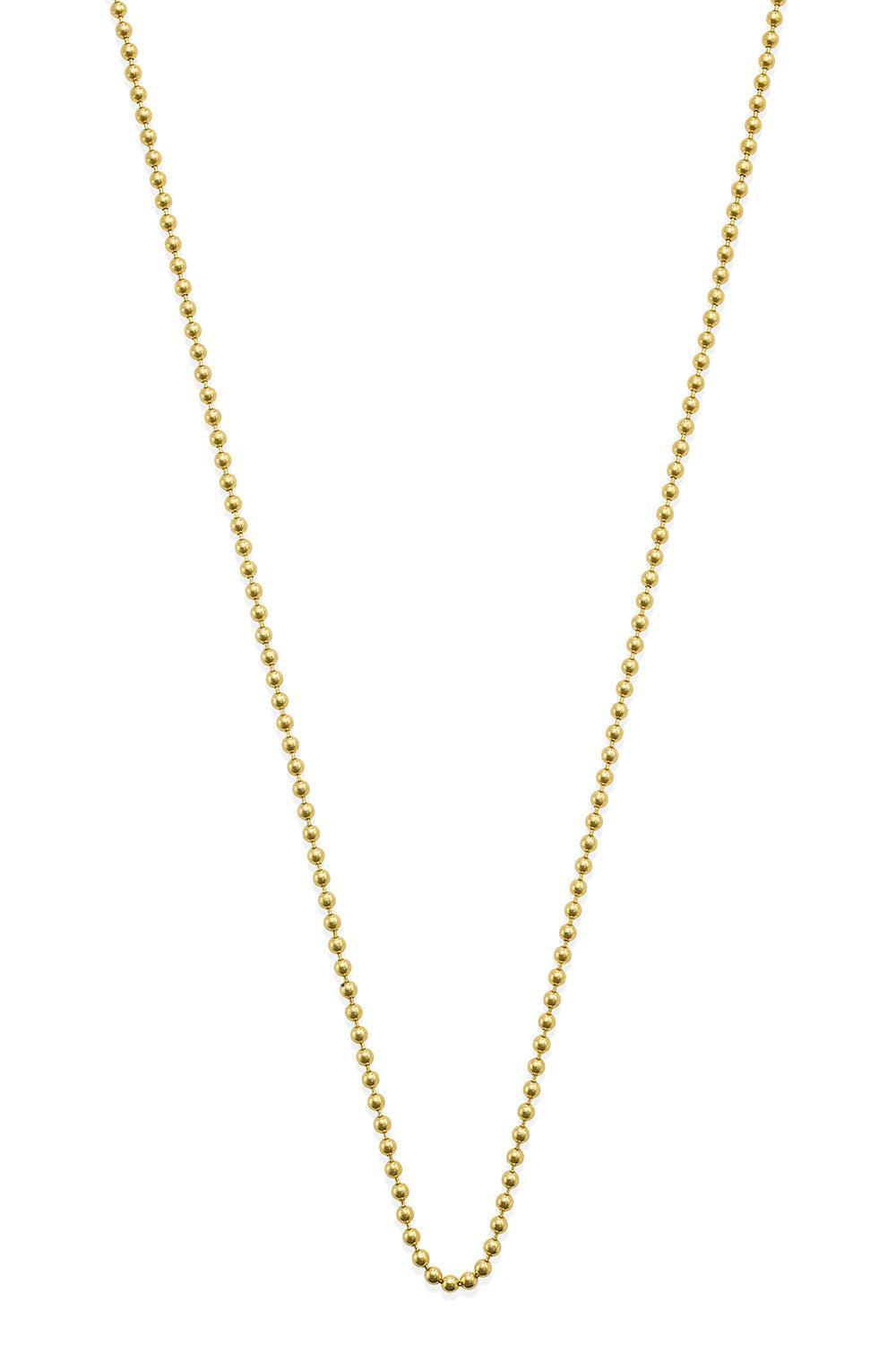 Ball Chain Necklace-YELLOW GOLD-16-JEWELRYFINE JEWELNECKLACE O-ROBINSON PELHAM