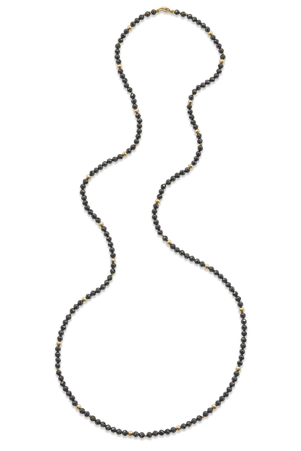 Noir Utopia Beaded Necklace-YELLOW GOLD-32-JEWELRYFINE JEWELNECKLACE O-ROBINSON PELHAM