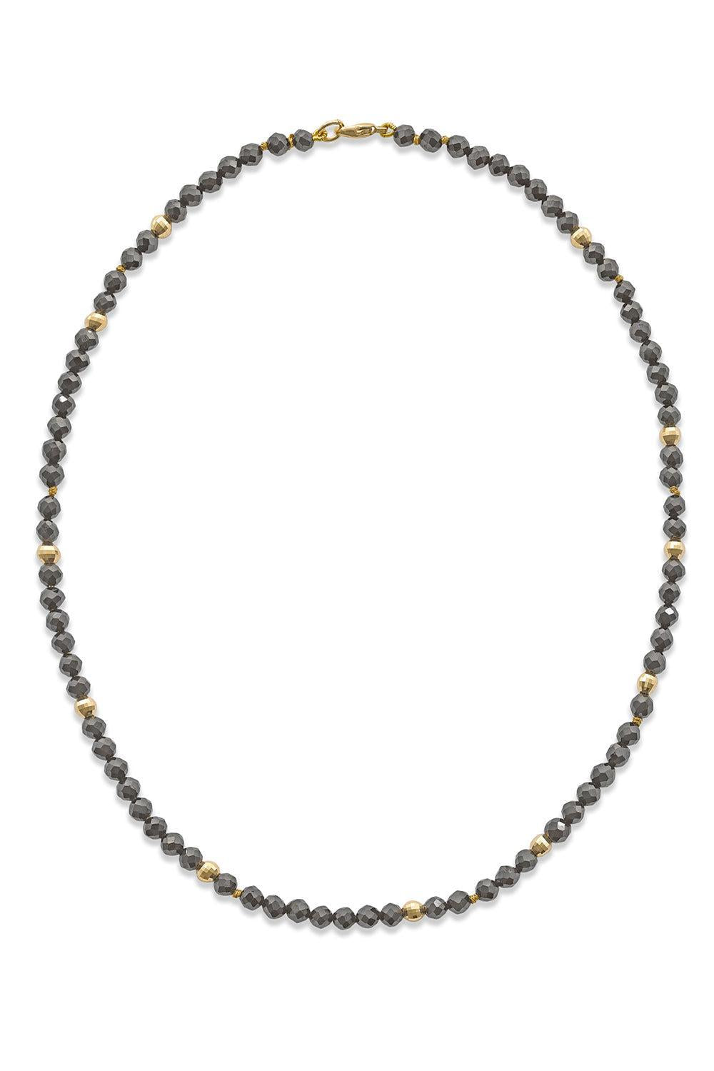 Noir Utopia Beaded Necklace-YELLOW GOLD-15-JEWELRYFINE JEWELNECKLACE O-ROBINSON PELHAM
