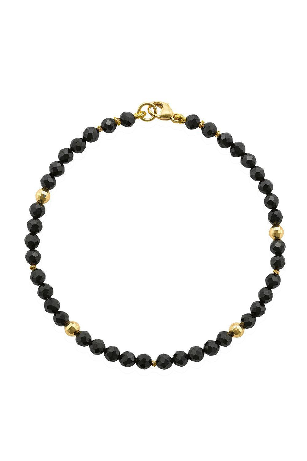 Noir Utopia Beaded Bracelet-YELLOW GOLD-7-JEWELRYFINE JEWELBRACELET O-ROBINSON PELHAM
