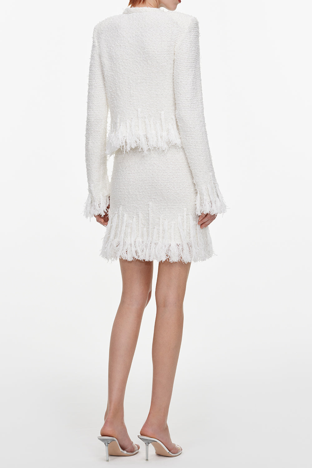 Fringe Knit Mini Skirt