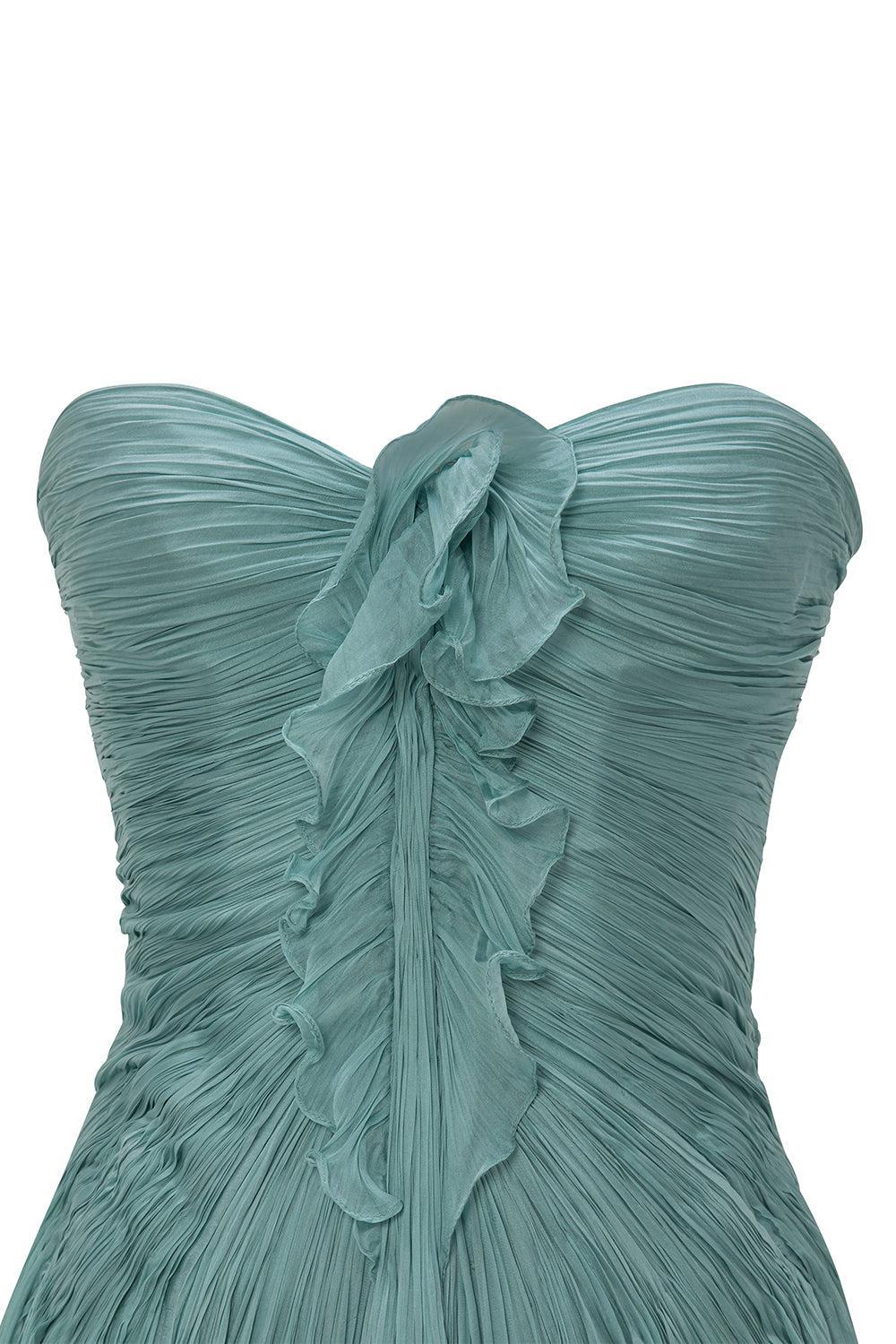 Strapless Gown-GREEN-34-CLOTHINGDRESSGOWN-MARMAR HALIM