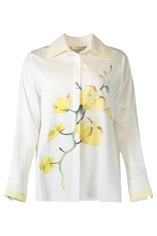 Classic Double Collar Shirt - Butterfly Orchid-WHITE-XS-CLOTHINGTOPBLOUSE-RANI ARABELLA