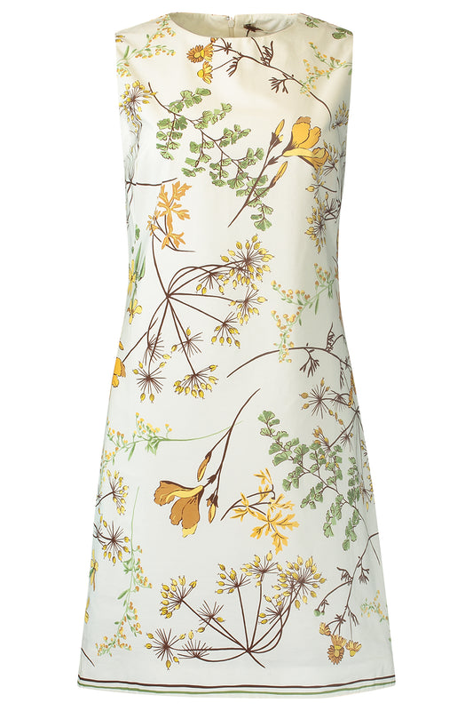 Floral Sleeveless Dress - Margarita Ivory-FLORAL-XS-CLOTHINGDRESSCASUAL-RANI ARABELLA