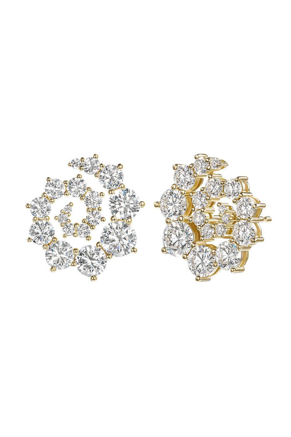 Diamond Large Riley Swirl Stud Earrings-YELLOW GOLD-JEWELRYFINE JEWELEARRING-MELISSA KAYE