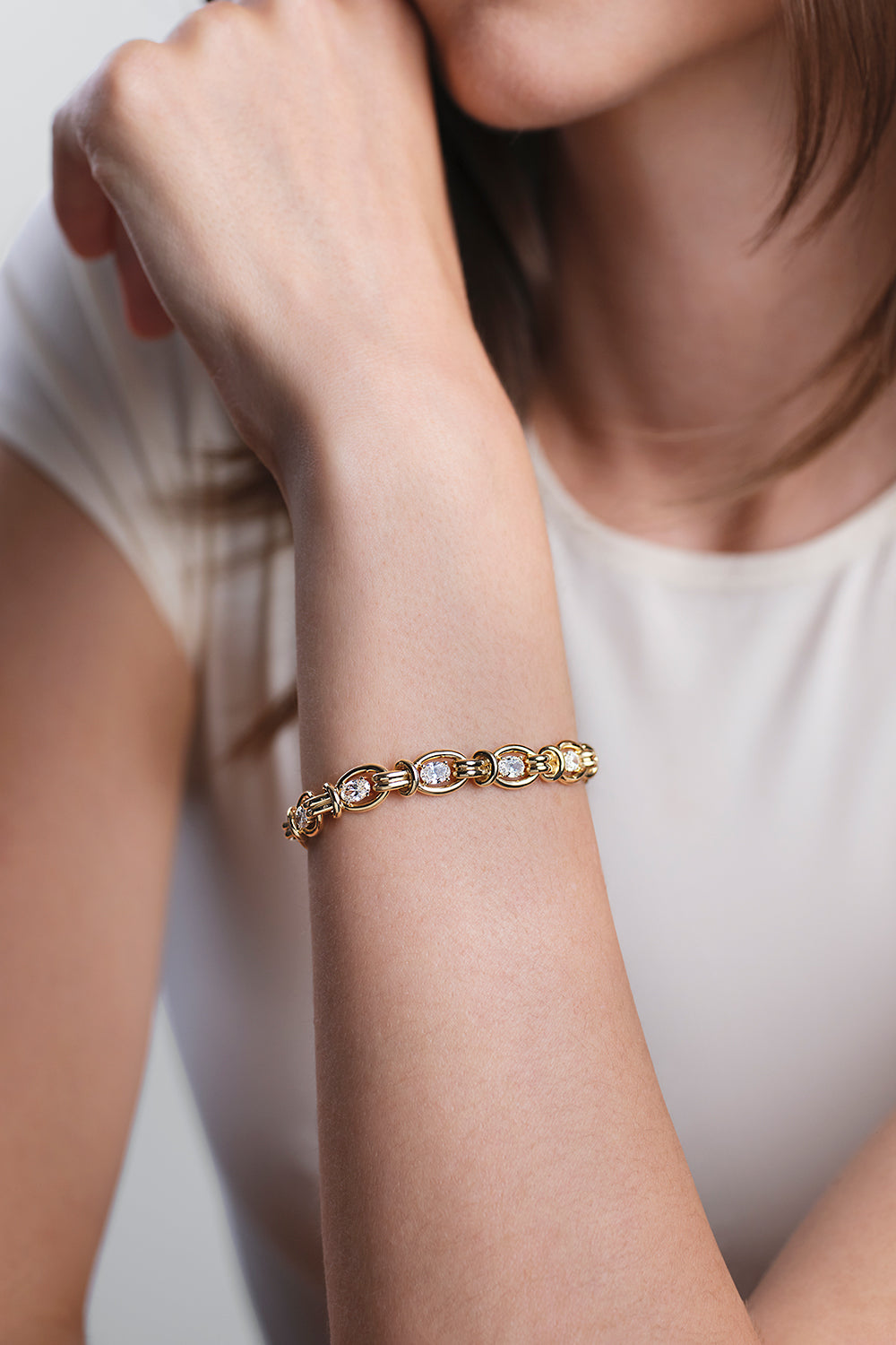 Diamond Oval Rocky Bracelet