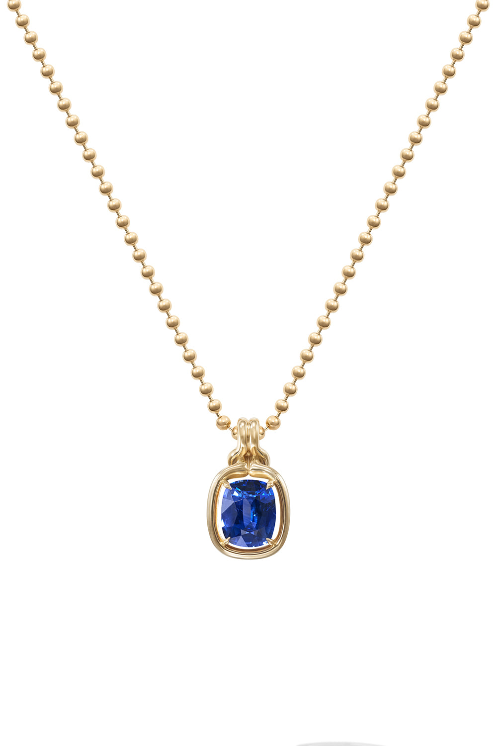 Blue Sapphire Rocky Pendant Necklace