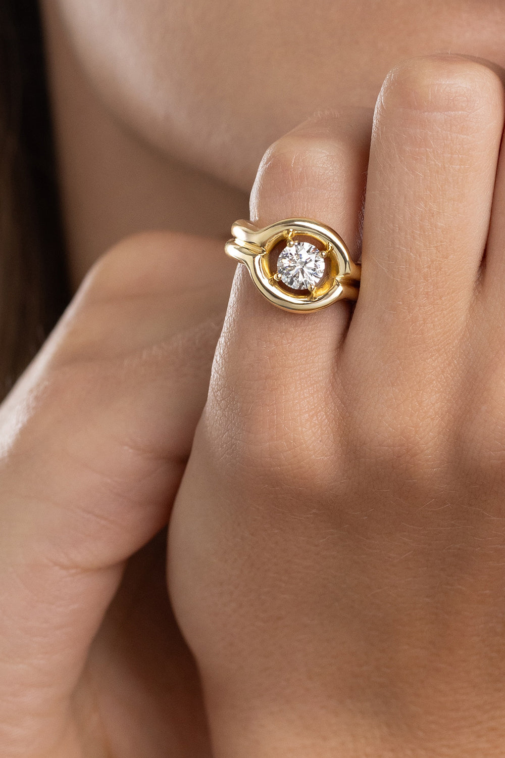 Diamond Large Rocky Pinky Ring