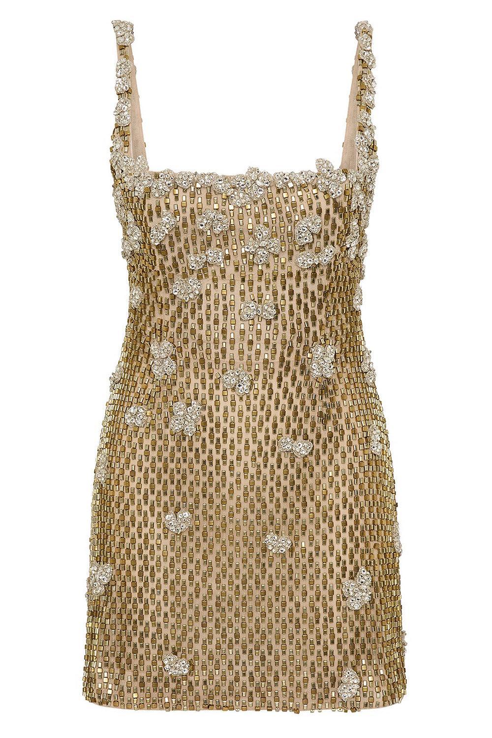 Solana Mini Dress-GOLD-2-CLOTHINGDRESSCOCKTAIL-RACHEL GILBERT