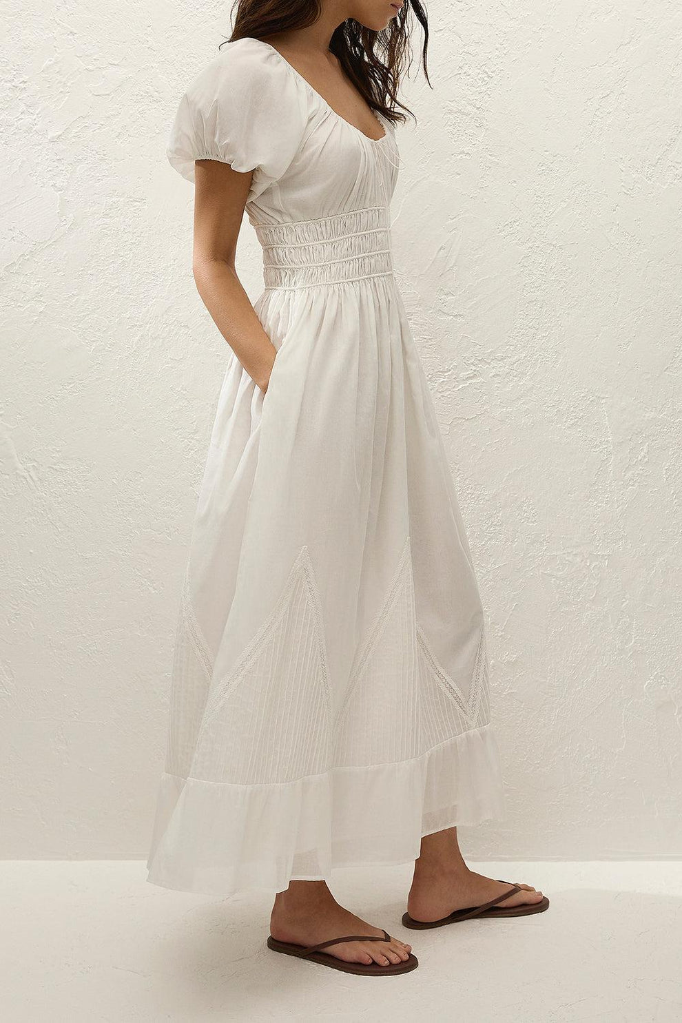 Faithfull | Women's Sunniva Midi Dress White