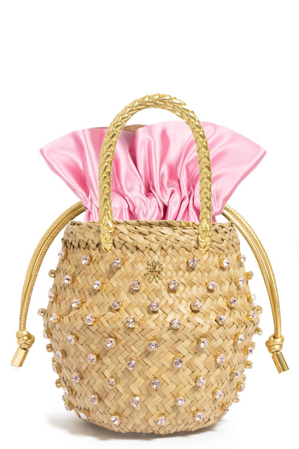 Nina Crystal Bag - Pink-DRAGEE-HANDBAGTOP HANDLE-LE NINE