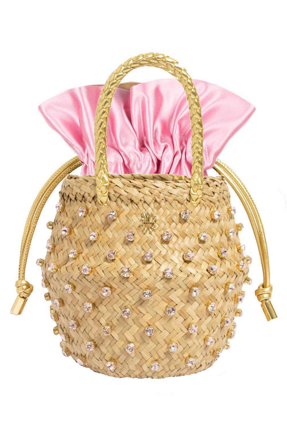 Nina Crystal Bag - Pink-DRAGEE-HANDBAGTOP HANDLE-LE NINE